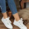 کفش ورزشی روزمره زنانه سفید مدل کژوال - 6634