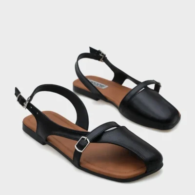 کفش صندل زنانه ساندالی با بند دور مچ سیل - 6404