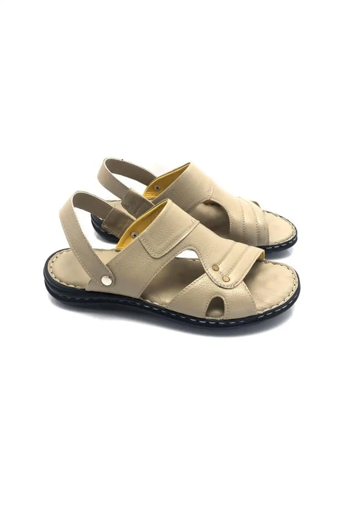 کفش سایز بزرگ مردانه سندل    کاملاً اورتوپدیک از چرم طبیعی - 6827 کفش سایز بزرگ مردانه سندل کاملاً اورتوپدیک از چرم طبیعی - 6827