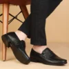 کفش رسمی مردانه کلاسیک تابستانی سبک با کفی نرم از چرم طبیعی - مشکی - 6355