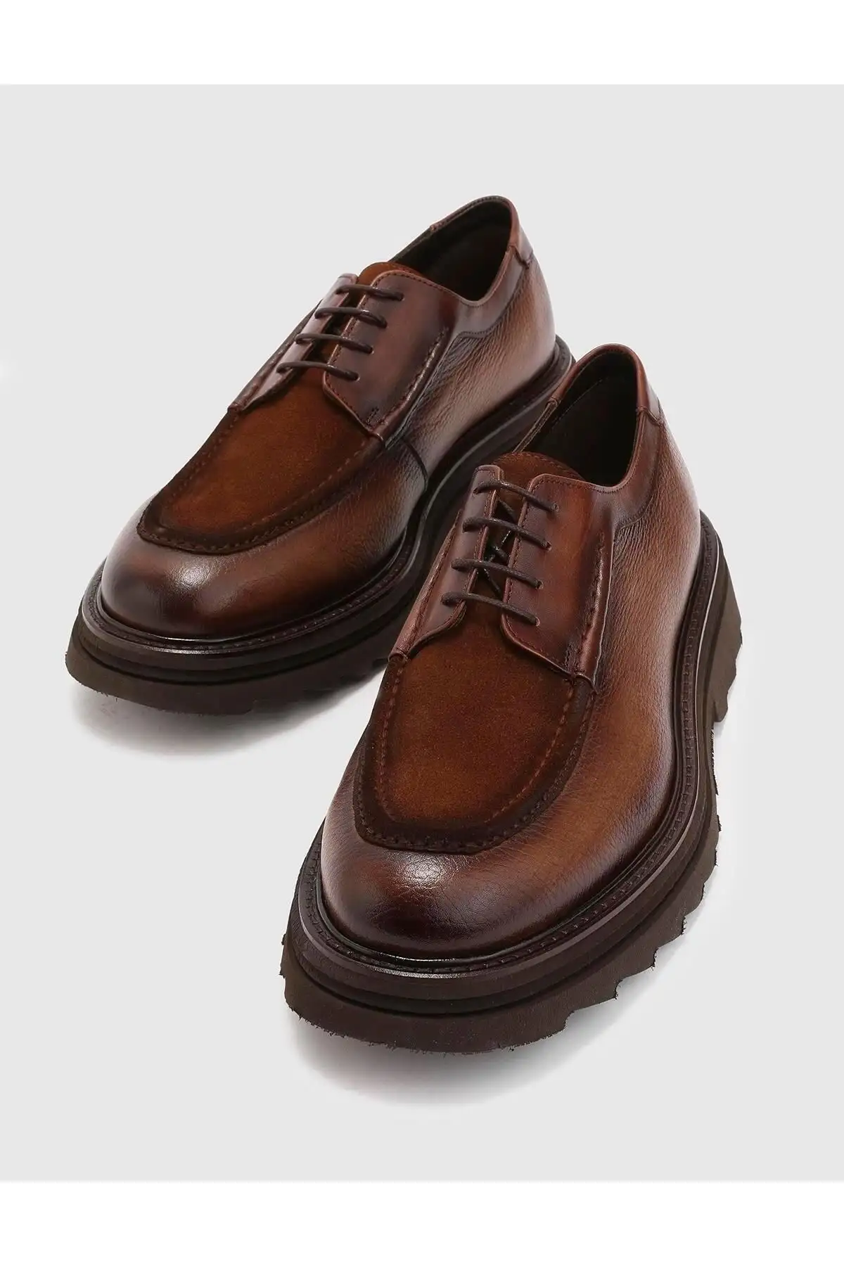 کفش روزمره مردانه فورلان  آکسفورد چرم طبیعی  قهوهای تیره - 5956 کفش روزمره مردانه فورلان آکسفورد چرم طبیعی قهوهای تیره - 5956