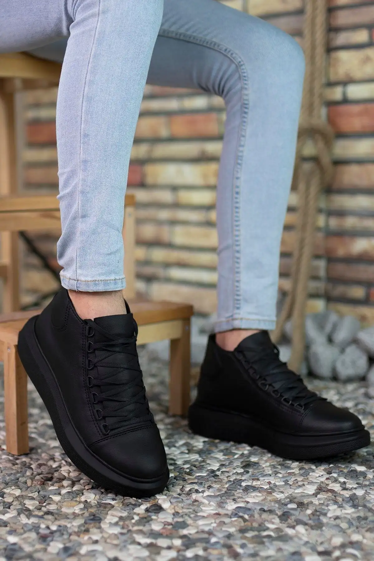 بوت مردانه چکمه  مشکی 0012575 - 6669 بوت مردانه چکمه مشکی 0012575 - 6669