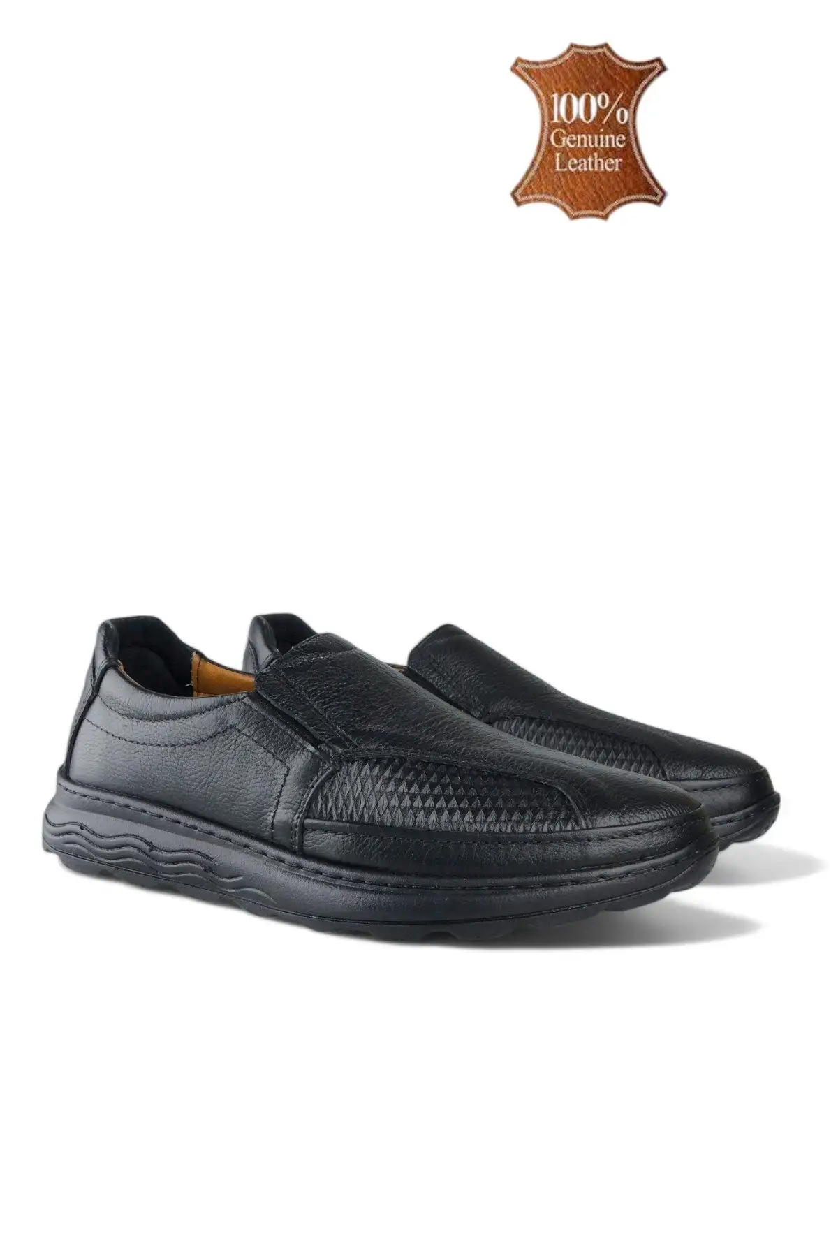 کفش رسمی مردانه Fm401 روزمره ortopedik با رویه چرم طبیعی و دارای پاپیونی بند دار. - 6005