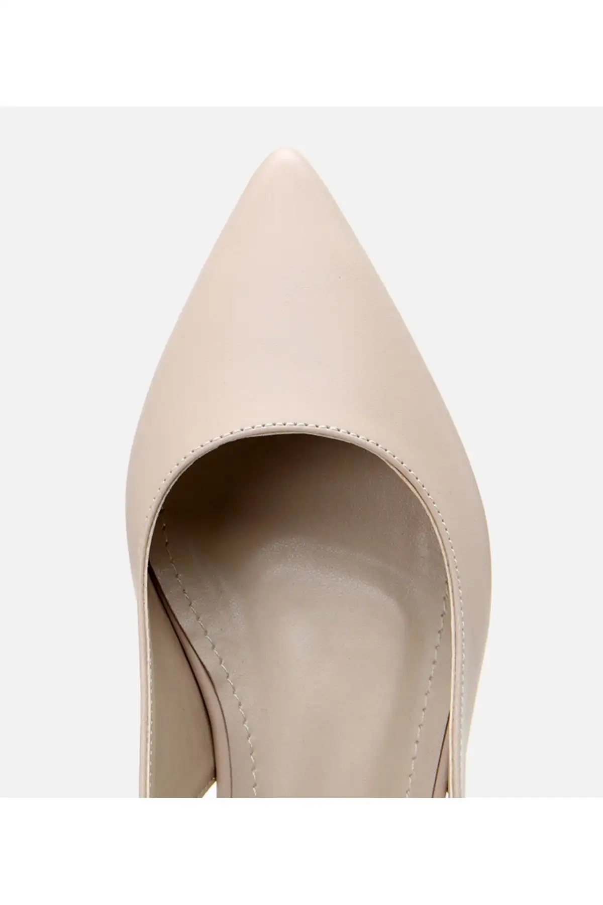 کفش تخت زنانه بابت بژ با پشت باز - 6861 کفش تخت زنانه بابت بژ با پشت باز - 6861