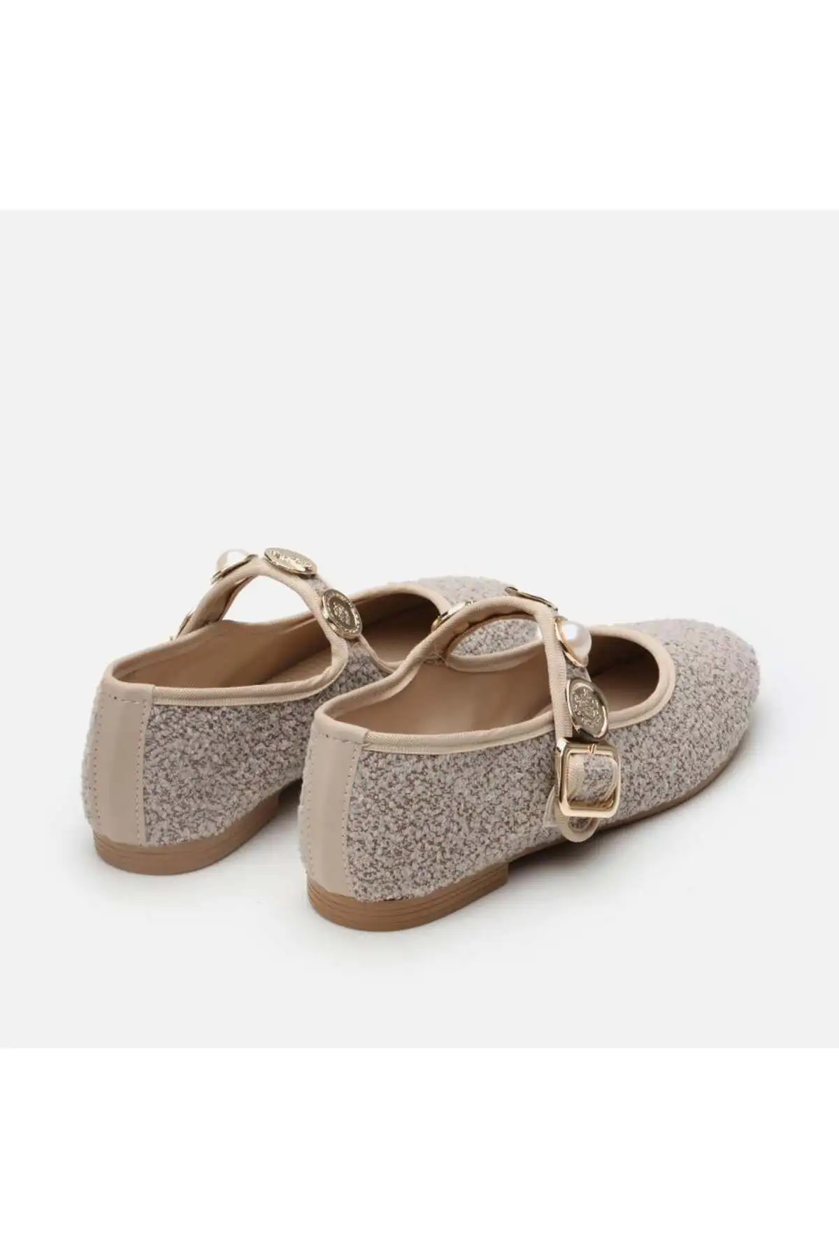 کفش تخت زنانه بالش خز ویژون با سنگ تزئینی - 6866 کفش تخت زنانه بالش خز ویژون با سنگ تزئینی - 6866