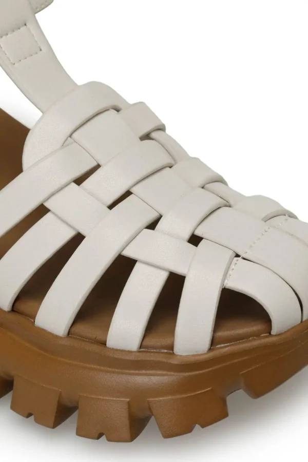 کفش صندل زنانه 4FX بیژ ورزشی ش sandal - 6076