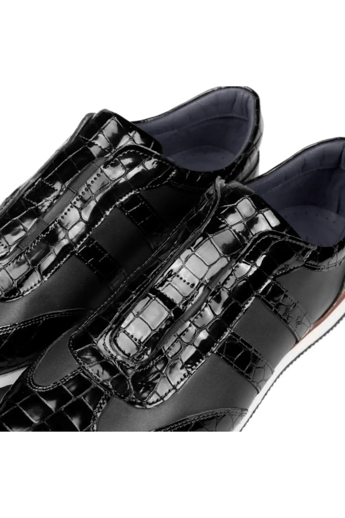 کفش سایز بزرگ مردانه  روزمره  چرمی شیک صنعتی سیاه - 6936 کفش سایز بزرگ مردانه روزمره چرمی شیک صنعتی سیاه - 6936