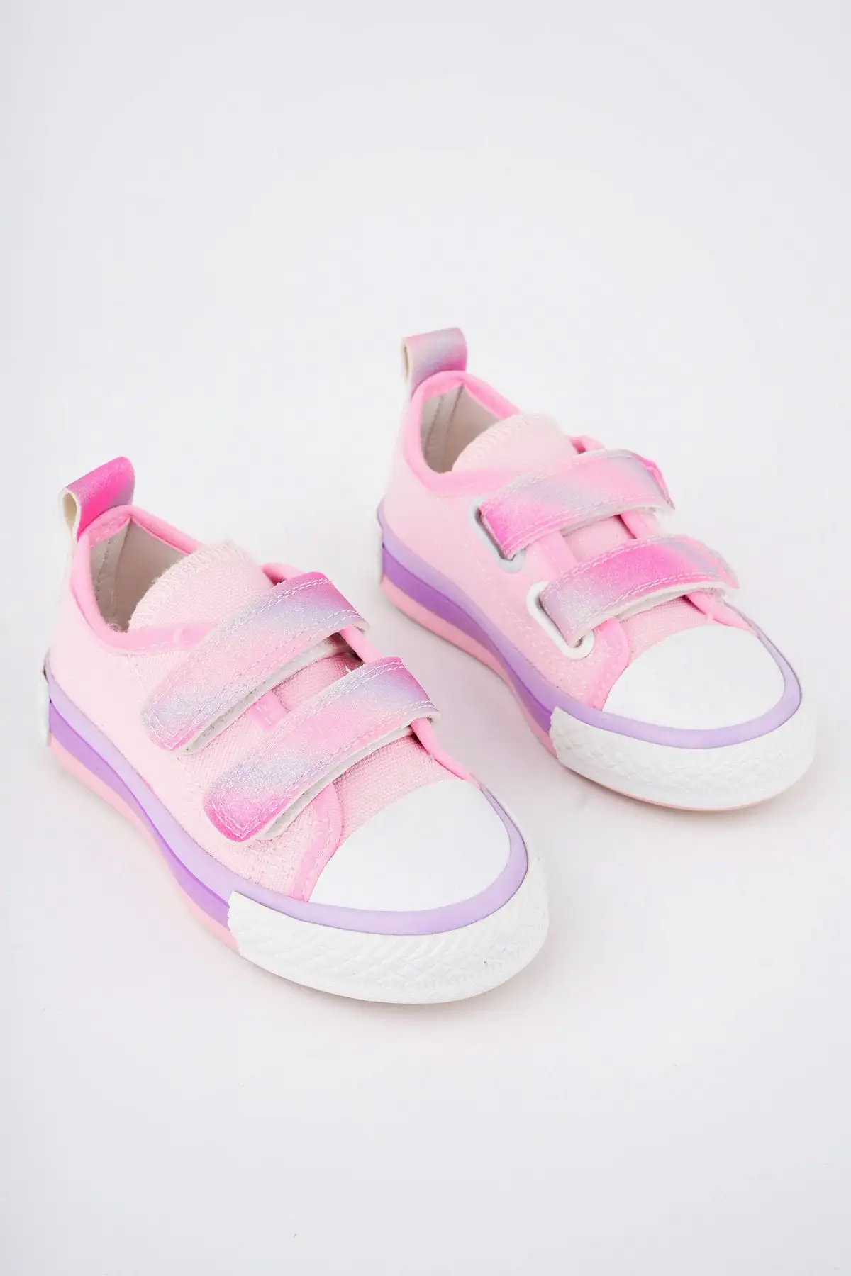 کفش دخترانه اسنیکر بچگانه صورتی با نور - 6879