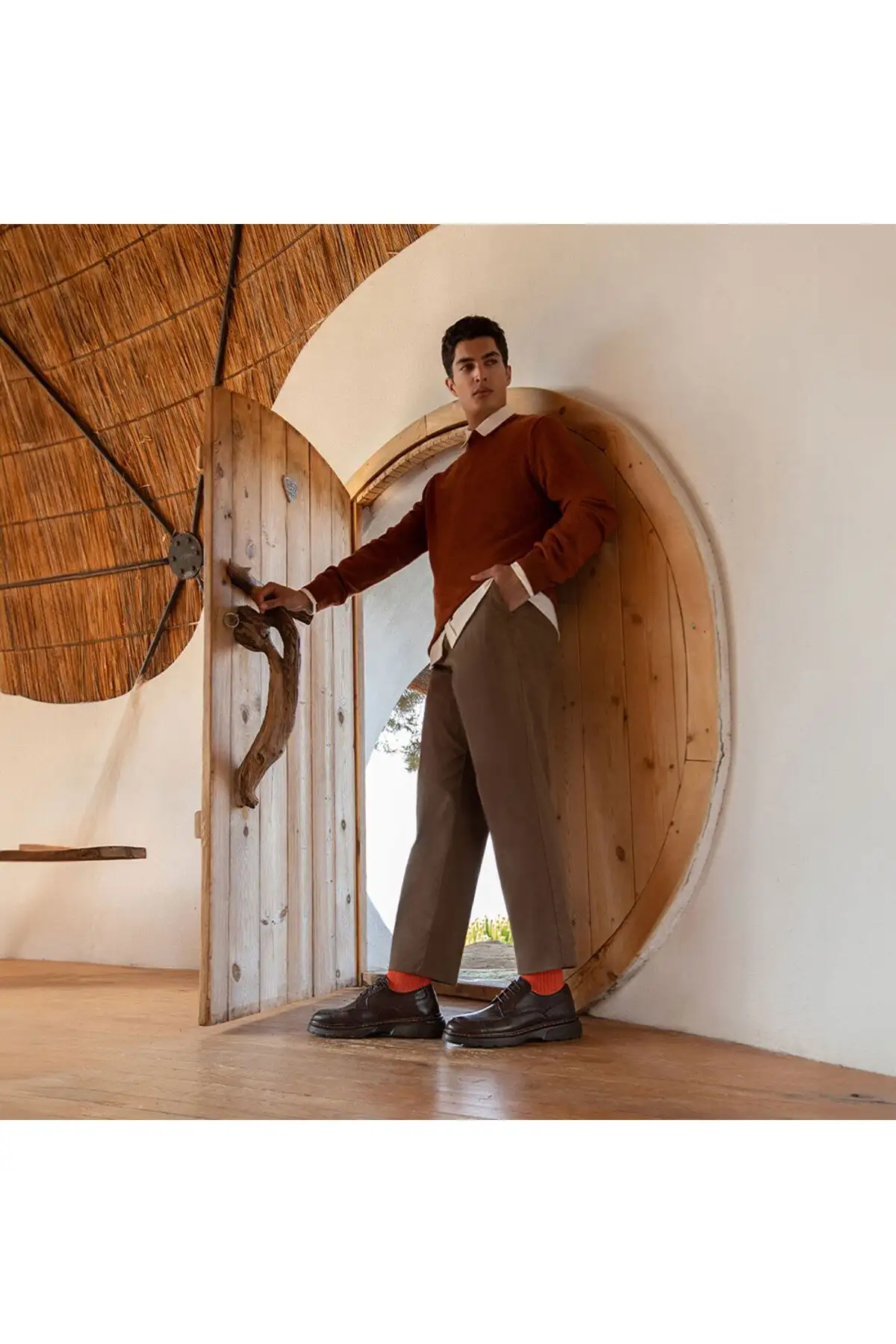 کفش رسمی مردانه آکسفورد قهوهای از چرم طبیعی 3K1KA16241 - 6957 کفش رسمی مردانه آکسفورد قهوهای از چرم طبیعی 3K1KA16241 - 6957