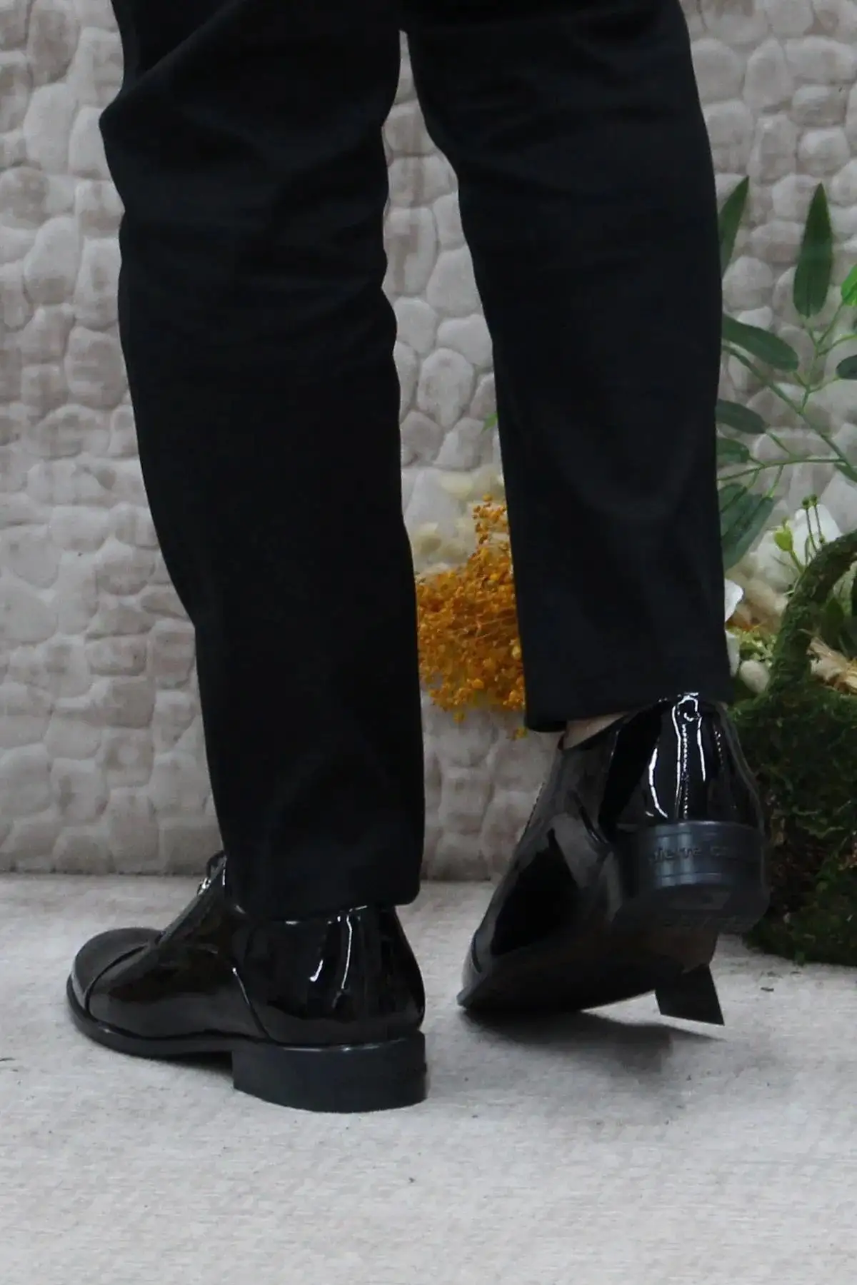 کفش رسمی مردانه - اسنیکر( ورزشی) پزشکی راحتی مشکی از جنس چرم طبیعی - دامادی مناسب برای زیر کت و شلوار - 6373