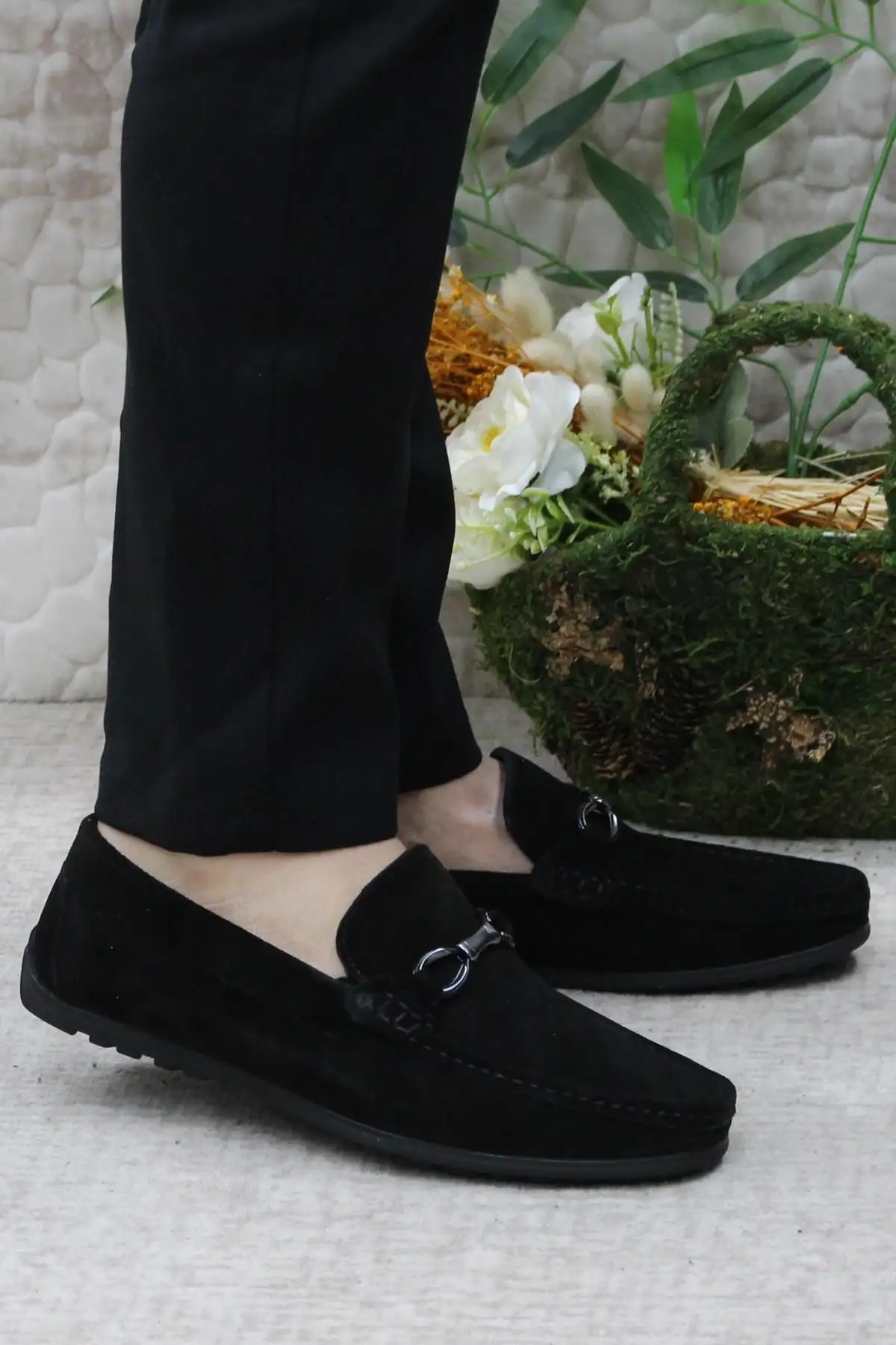 کفش رسمی مردانه 31012   بربری از چرم سوئدی مشکی - 5945 کفش رسمی مردانه 31012 بربری از چرم سوئدی مشکی - 5945