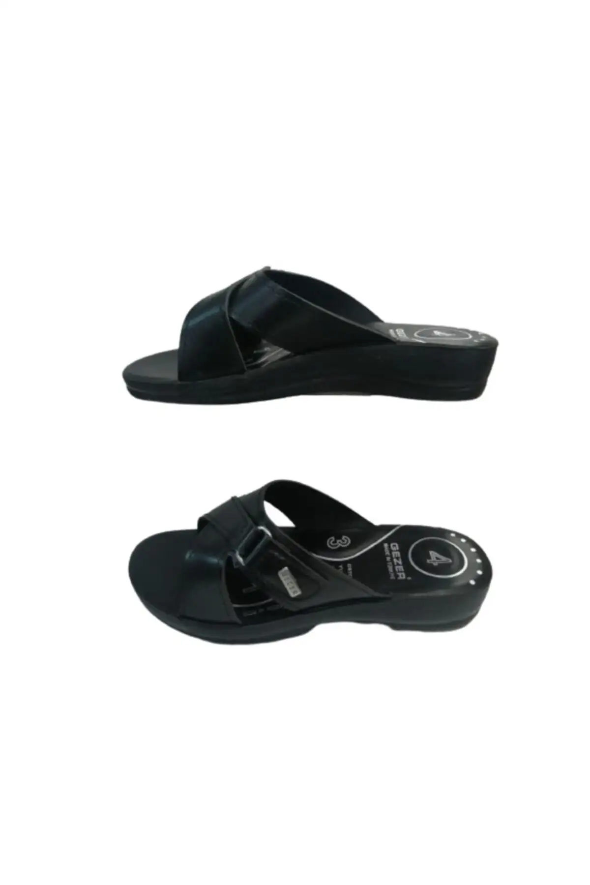 کفش راحتی خانه Ge082-10   زنانه بند دار مشکی ortopedik - 6339 کفش راحتی خانه Ge082-10 زنانه بند دار مشکی ortopedik - 6339