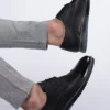 کفش رسمی مردانه کژوال ۰۰۱۲۳۹۷ مشکی چرم مصنوعی - 6024