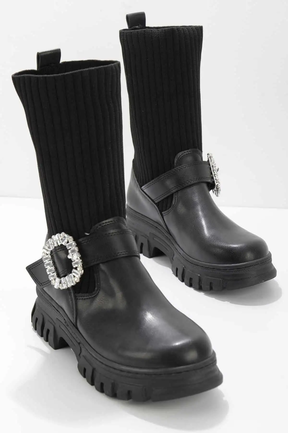 بوت و نیم‌ بوت زنانه چکمه مشکی K02921020109 - 6194