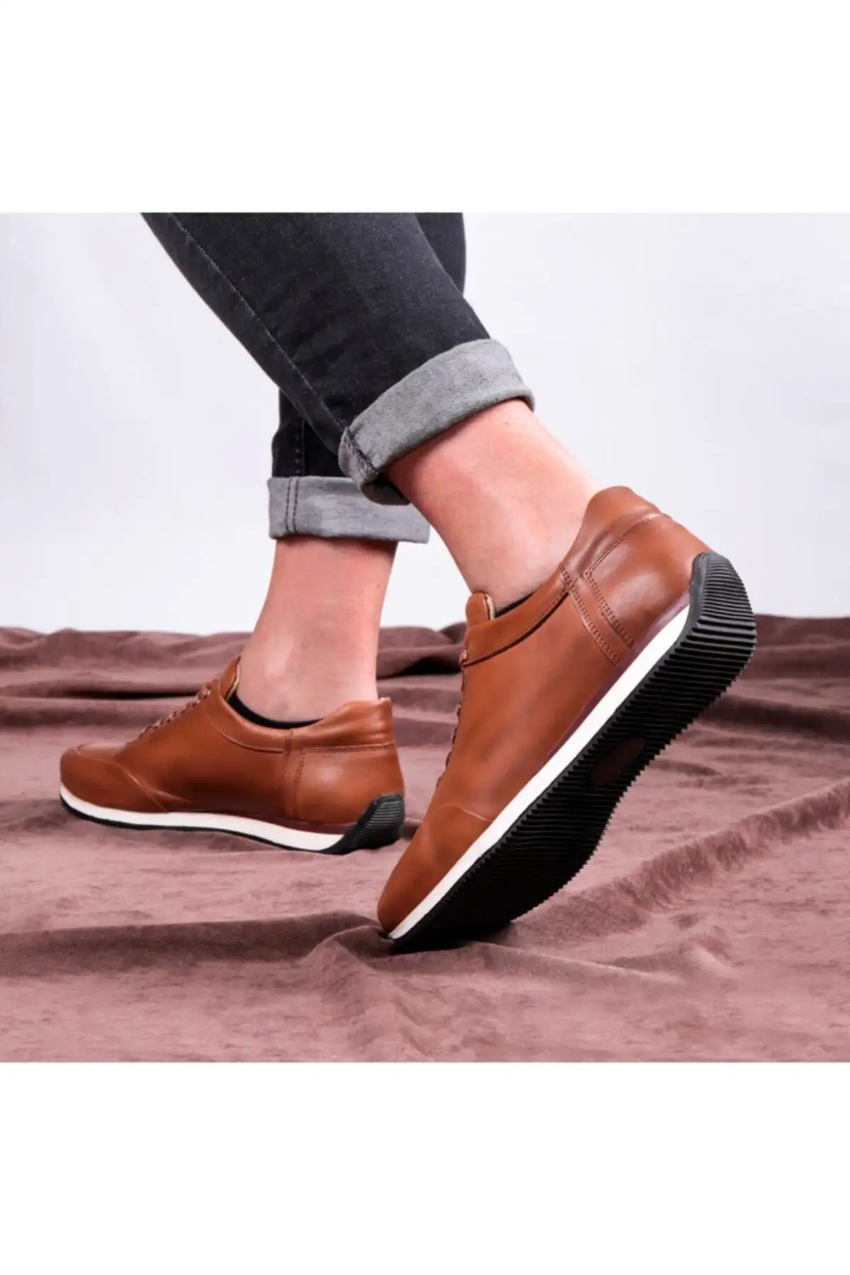 کفش سایز بزرگ مردانه روزمره راحتی از چرم طبیعی، کژوال، ۱۰۰٪ چرم، مناسب برای چهار فصل - 5674