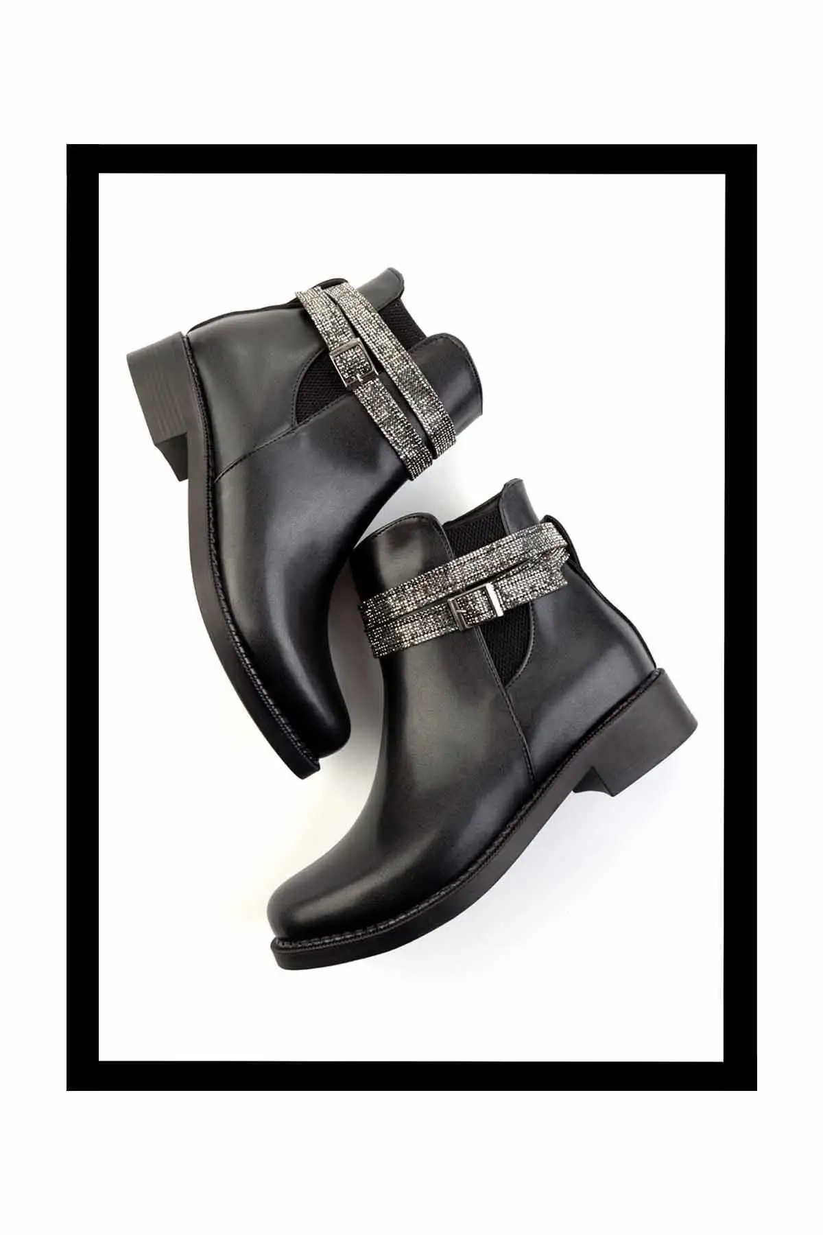 بوت و نیم بوت زنانه   ی  مشکی K02156201409 - 6187 بوت و نیم بوت زنانه ی مشکی K02156201409 - 6187