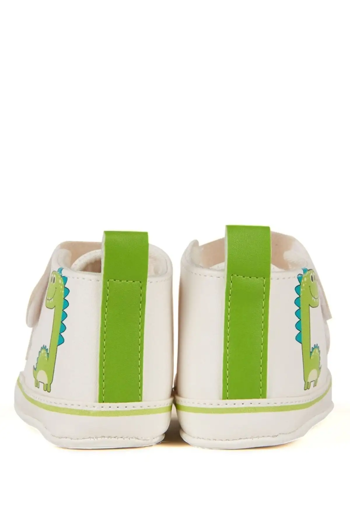 کفش نوزاد پسر  اول گام   با بند چسبی طرح دایناسور - 5446 کفش نوزاد پسر اول گام با بند چسبی طرح دایناسور - 5446