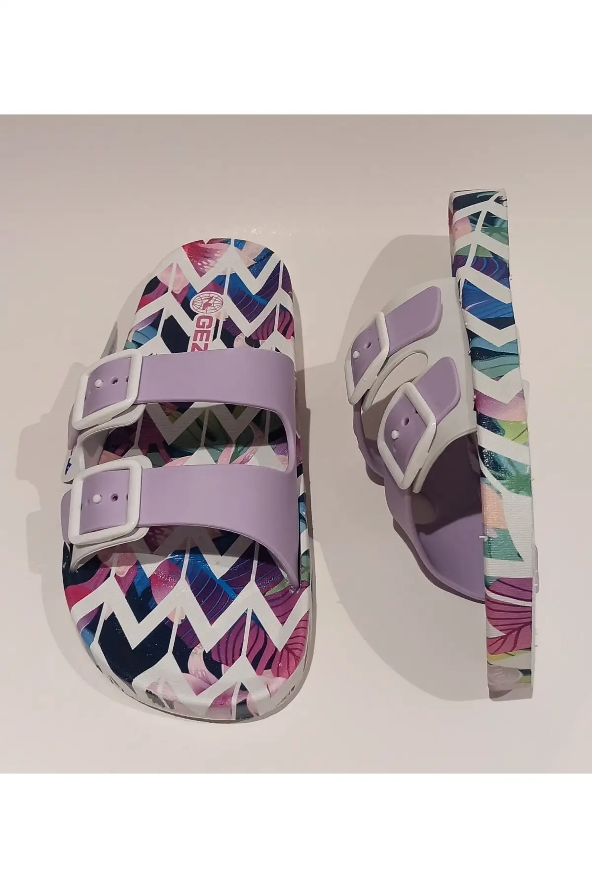 کفش راحتی خانه صندل آناتومیک با کفی قابل تنظیم و سگک برای ساحل، استخر، بالکن، تراس، حمام، و خیابان - 6346