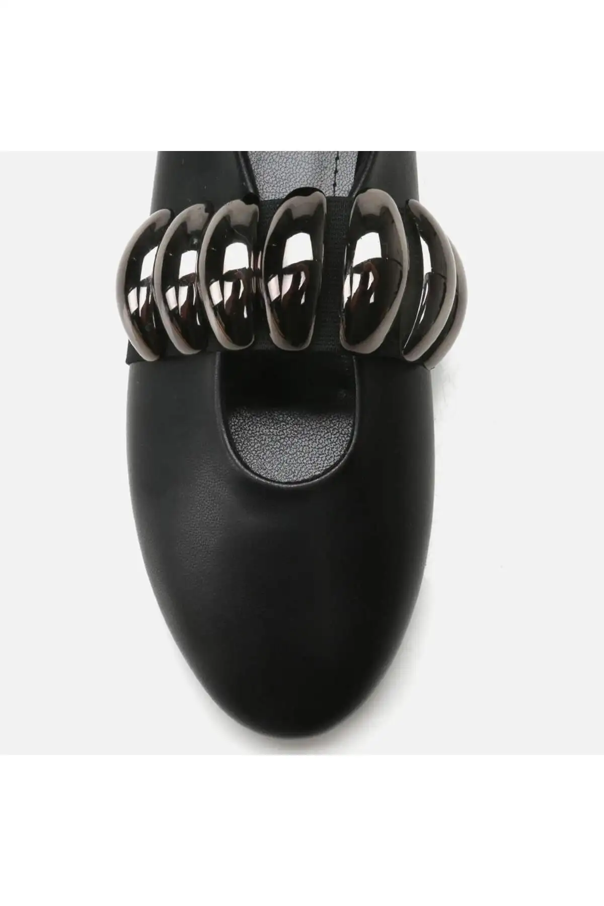 کفش تخت زنانه مریم جین پاپوش سیاه - 6863