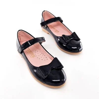 کفش دخترانه باله با پاشنه پزشکی و زیره براق - 5844