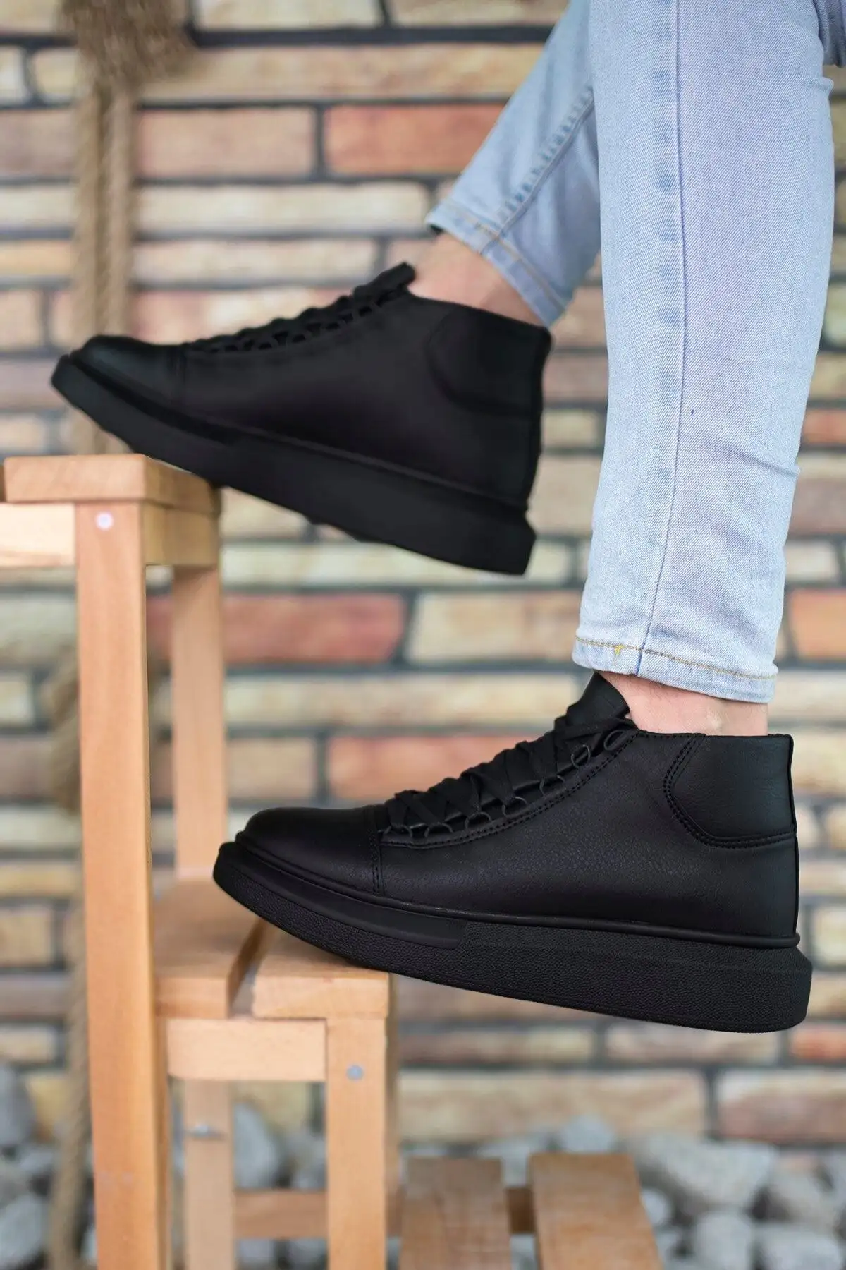 بوت مردانه چکمه  مشکی 0012575 - 6669 بوت مردانه چکمه مشکی 0012575 - 6669