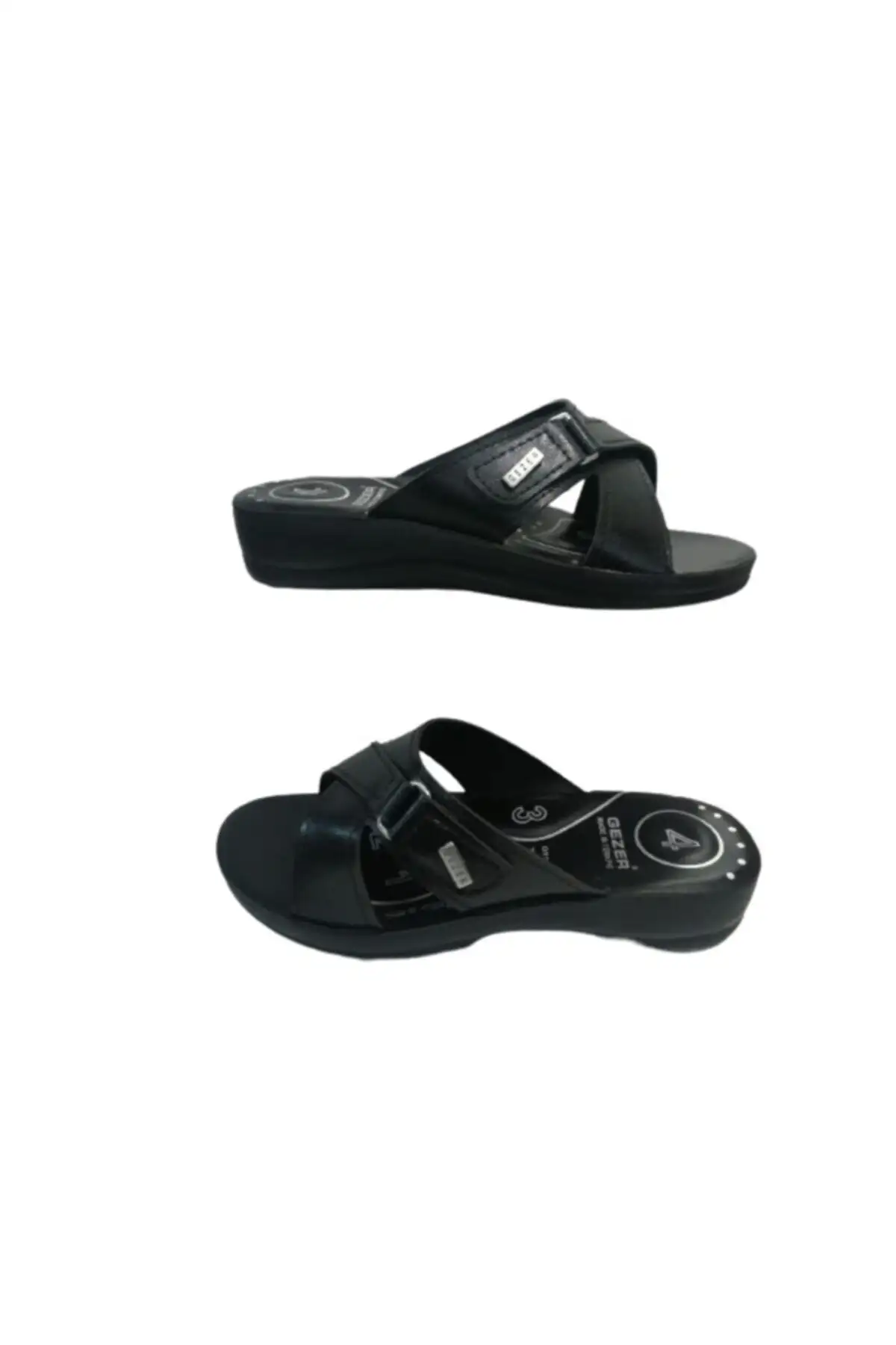 کفش راحتی خانه Ge082-10   زنانه بند دار مشکی ortopedik - 6339 کفش راحتی خانه Ge082-10 زنانه بند دار مشکی ortopedik - 6339