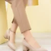 کفش اداری زنانه نود سوئید شیک روزمره راحت با پاشنه کوتاه ۵ سانتی‌متر - 6257
