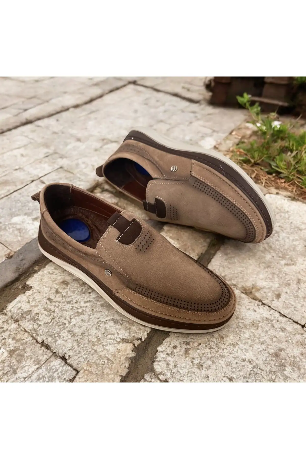 کفش رسمی مردانه لوفر چرم طبیعی بدون بند قهوهای-جوشی – سبک روزمره و نیمه - 6356 کفش رسمی مردانه لوفر چرم طبیعی بدون بند قهوهای-جوشی – سبک روزمره و نیمه - 6356