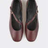 کفش اداری زنانه روزمره چرم bordo - 6775