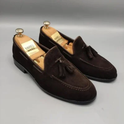 کفش رسمی مردانه چرم طبیعی قهوه‌ای تیره کُرچیک - 6361