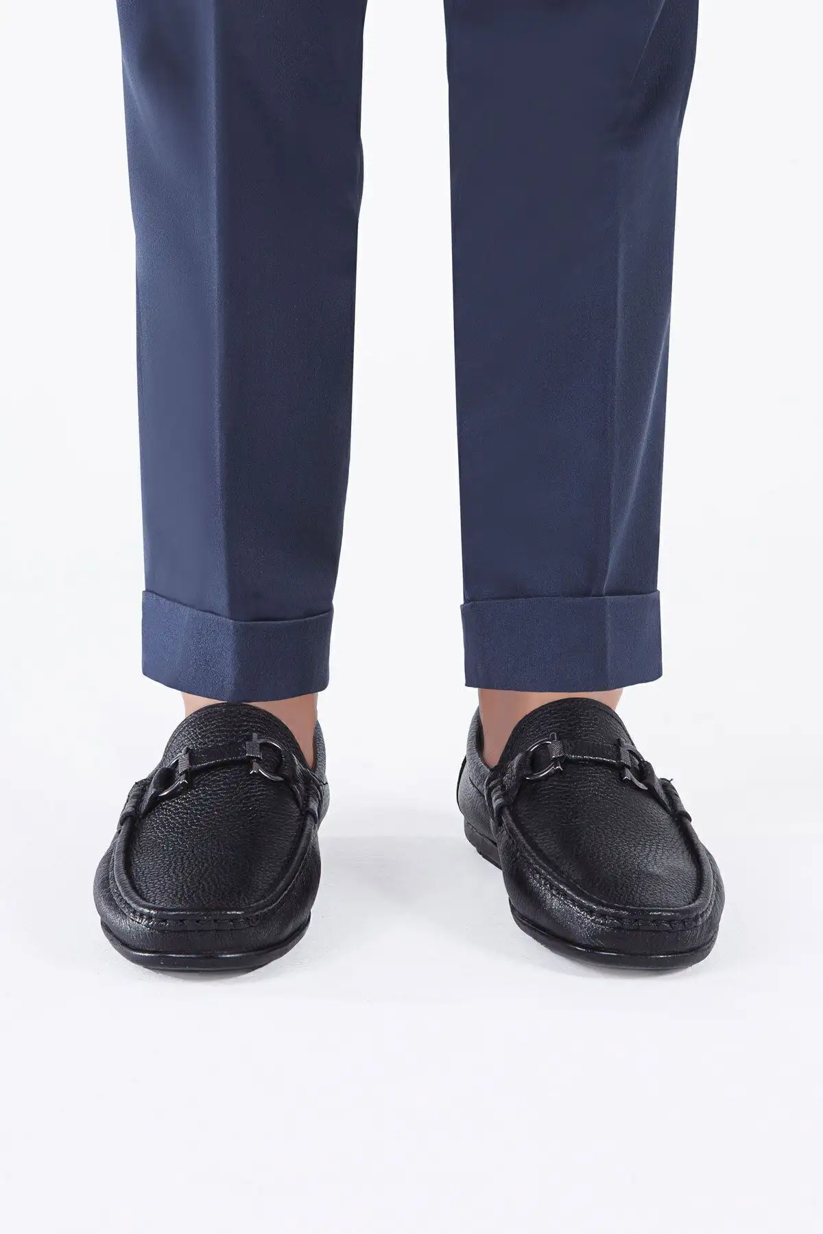 کفش روزمره مردانه فورته loafer جلد طبیعی ۱۰۰% با سگک مشکی - 6047