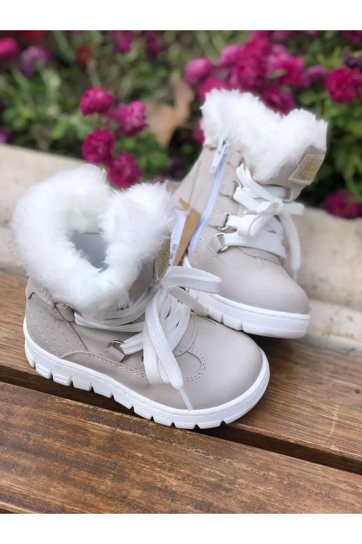 بوت بچگانه کفش  دخترانه کپا با زیپ و طراحی راحت - 6136 بوت بچگانه کفش دخترانه کپا با زیپ و طراحی راحت - 6136