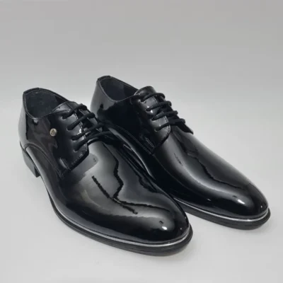 کفش رسمی مردانه مدل سادۀ چلسی مشکی جیر نمدی N570 - 6466