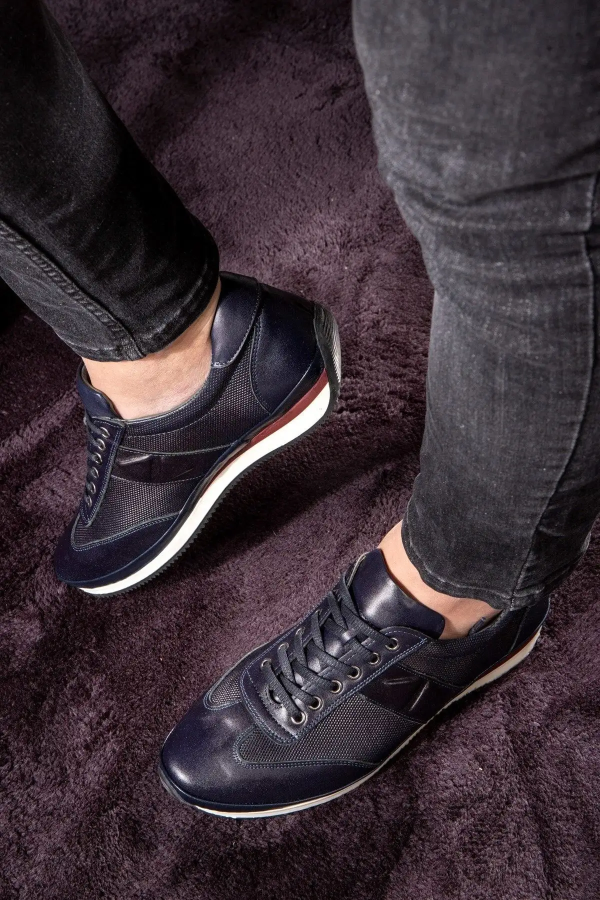 کفش سایز بزرگ مردانه استریپ  روزمره  از چرم طبیعی،  کژوال،  100% چرم،  چهار فصل - 6712 کفش سایز بزرگ مردانه استریپ روزمره از چرم طبیعی، کژوال، 100% چرم، چهار فصل - 6712