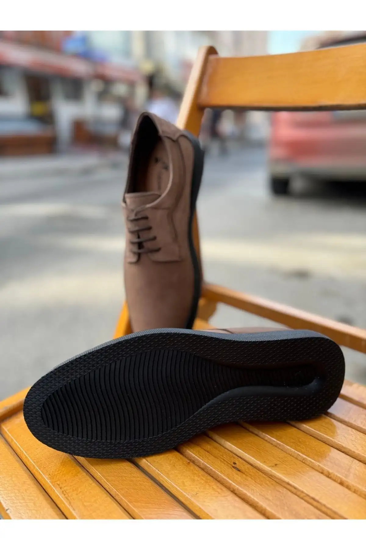 کفش روزمره مردانه  اکسفورد  کلاسیک با زیره پُر شده از چرم طبیعی و اورتوپدیک - 6053 کفش روزمره مردانه اکسفورد کلاسیک با زیره پُر شده از چرم طبیعی و اورتوپدیک - 6053