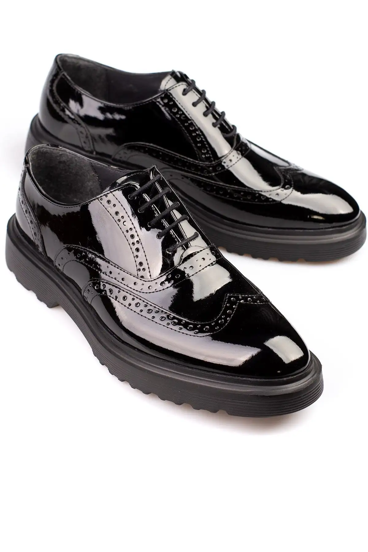 کفش رسمی مردانه  کلاسیک مشکی مات، چرم مصنوعی و سوئدی، مناسب برای داماد و کت و شلوار، با زیره ضخیم - 6464 کفش رسمی مردانه کلاسیک مشکی مات، چرم مصنوعی و سوئدی، مناسب برای داماد و کت و شلوار، با زیره ضخیم - 6464