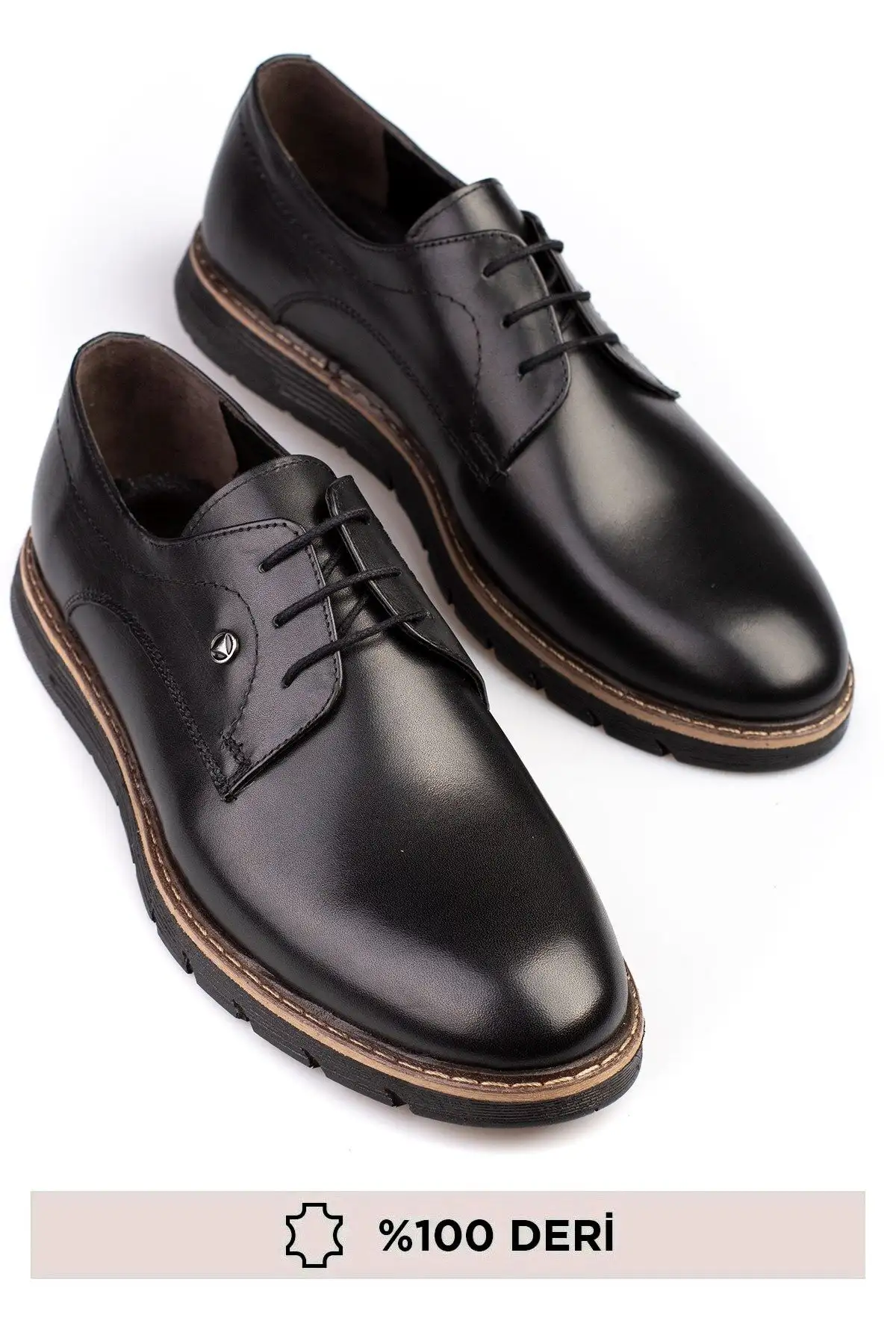 کفش رسمی مردانه   واقعی جلدی، با کفی بلند و دوخت. - 6016 کفش رسمی مردانه واقعی جلدی، با کفی بلند و دوخت. - 6016