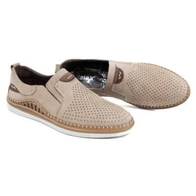 کفش ورزشی روزمره مردانه تابستانی تمام اورتوپدیک از چرم طبیعی - 5533