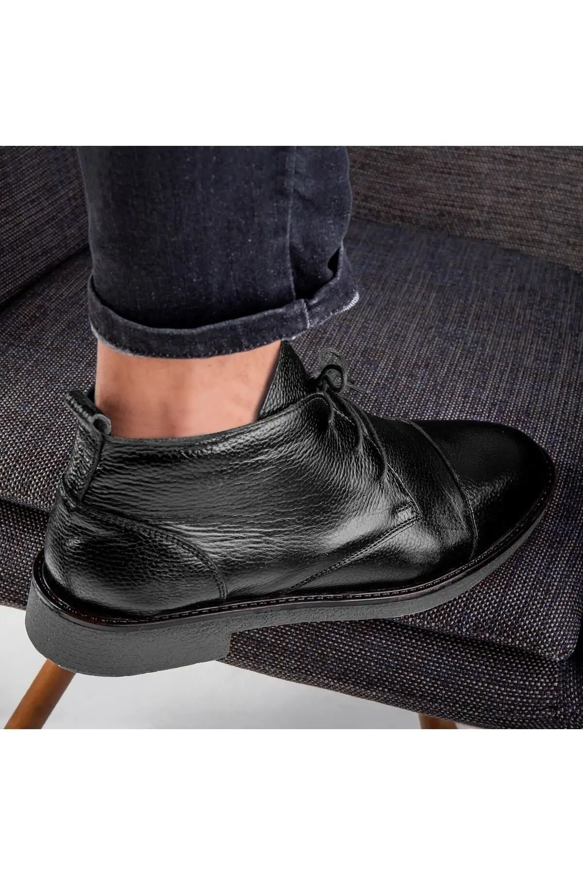 بوت مردانه پوتین روزمره آبی بند دار چرمی اصل با زیپ و زیره ضد لغزش Birmingham - 5585 بوت مردانه پوتین روزمره آبی بند دار چرمی اصل با زیپ و زیره ضد لغزش Birmingham - 5585