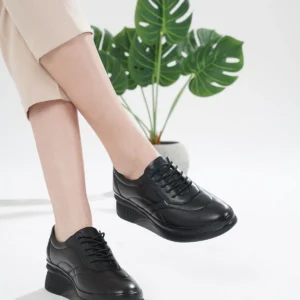 کفش ورزشی روزمره مراقب خاص زنانه چرم با کفی ارتوپدیک مناسب برای پینه های پا و برجستگی های استخوانی - 5553