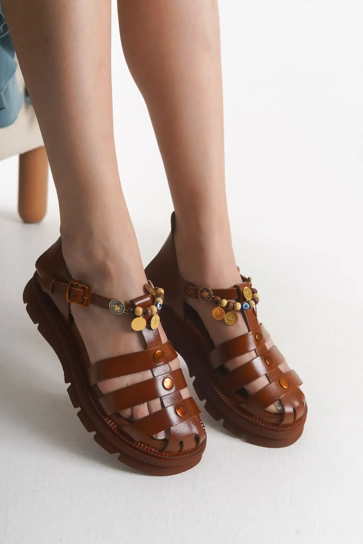 کفش صندل زنانه - روزمره   چرم طبیعی - 7054 کفش صندل زنانه - روزمره چرم طبیعی - 7054