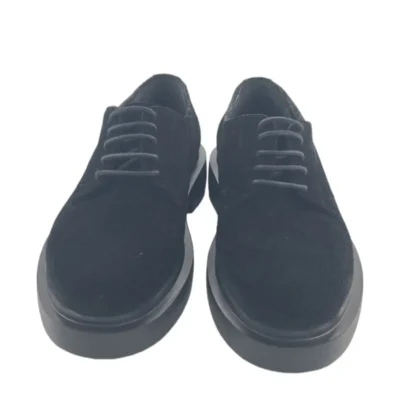 کفش روزمره مردانه اکسیفورد مشکی مخملی - 6046