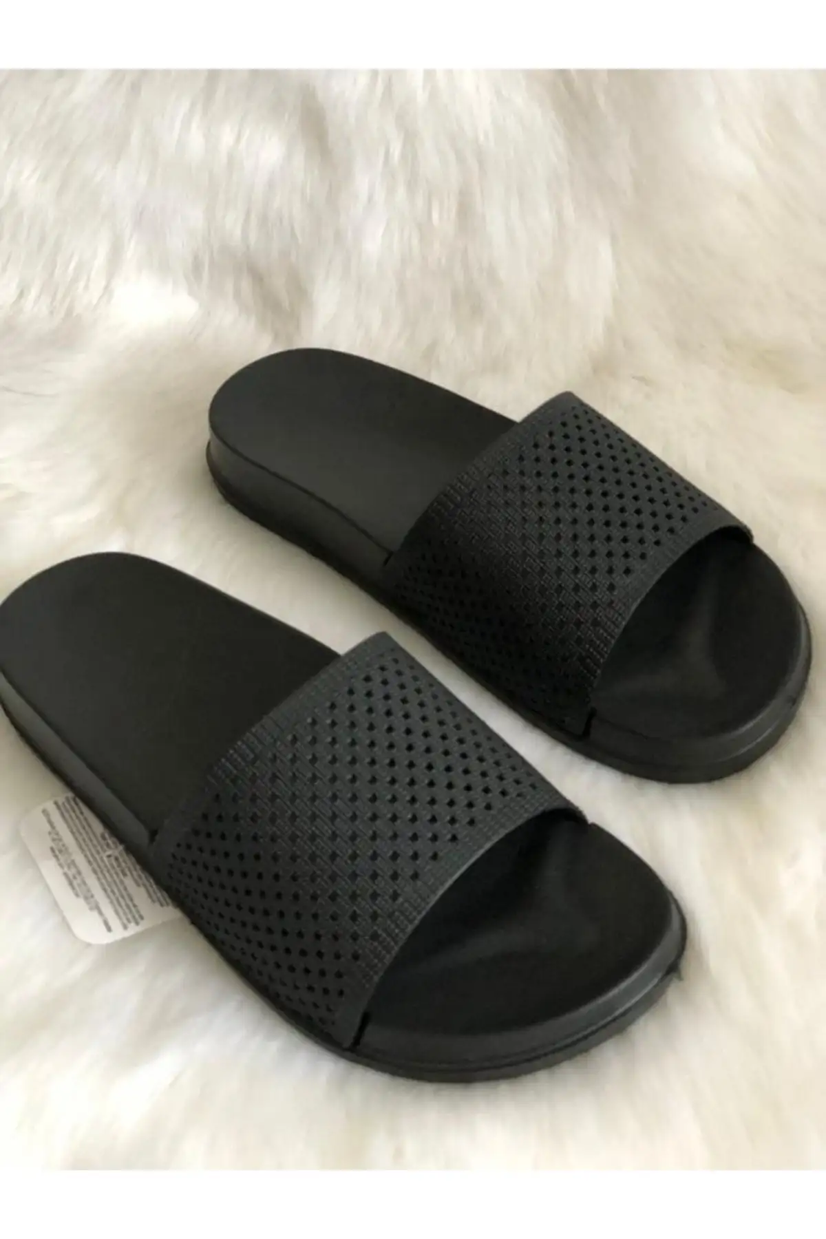 کفش راحتی خانه صندل زنانه بسیار سبک با کفی آناتومیک از جنس پلاستیک نرم، مناسب برای استخر، دریا، пляж،  و خیابان (سیاه). - 6336 کفش راحتی خانه صندل زنانه بسیار سبک با کفی آناتومیک از جنس پلاستیک نرم، مناسب برای استخر، دریا، пляж، و خیابان (سیاه). - 6336