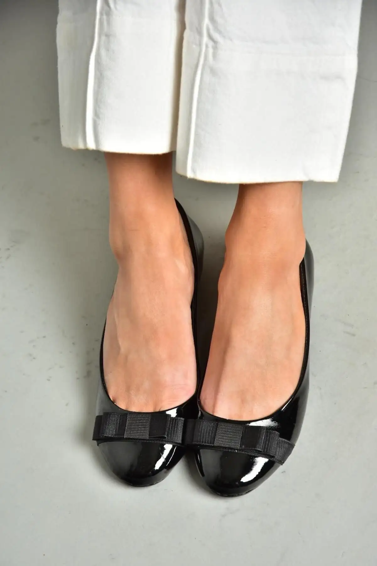 کفش مجلسی زنانه  باله  مشکی جیر - 5689 کفش مجلسی زنانه باله مشکی جیر - 5689