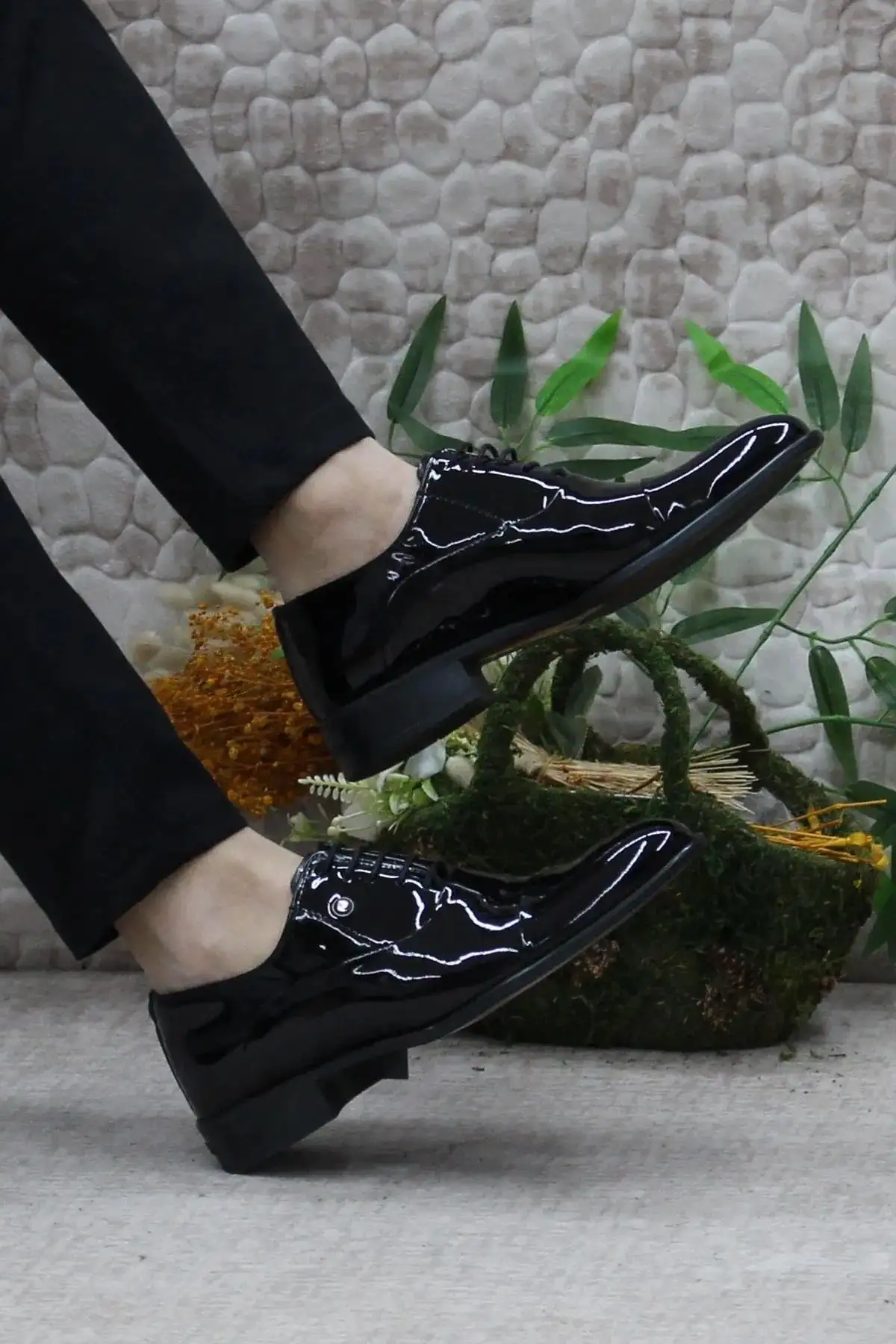 کفش رسمی مردانه - اسنیکر( ورزشی) پزشکی راحتی مشکی از جنس چرم طبیعی - دامادی مناسب برای زیر کت و شلوار - 6373