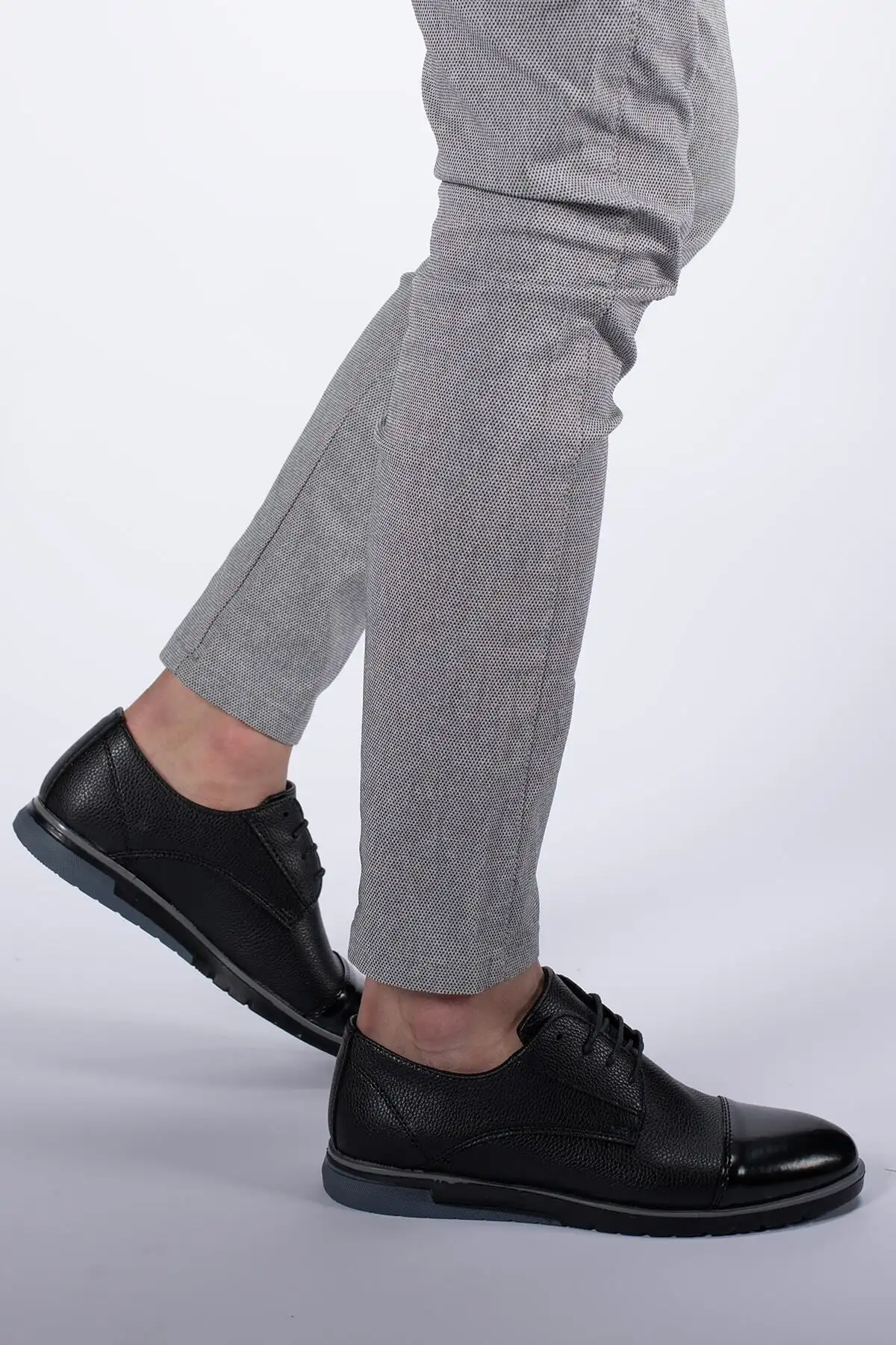 کفش رسمی مردانه کژوال ۰۰۱۲۳۹۷ مشکی چرم مصنوعی - 6024