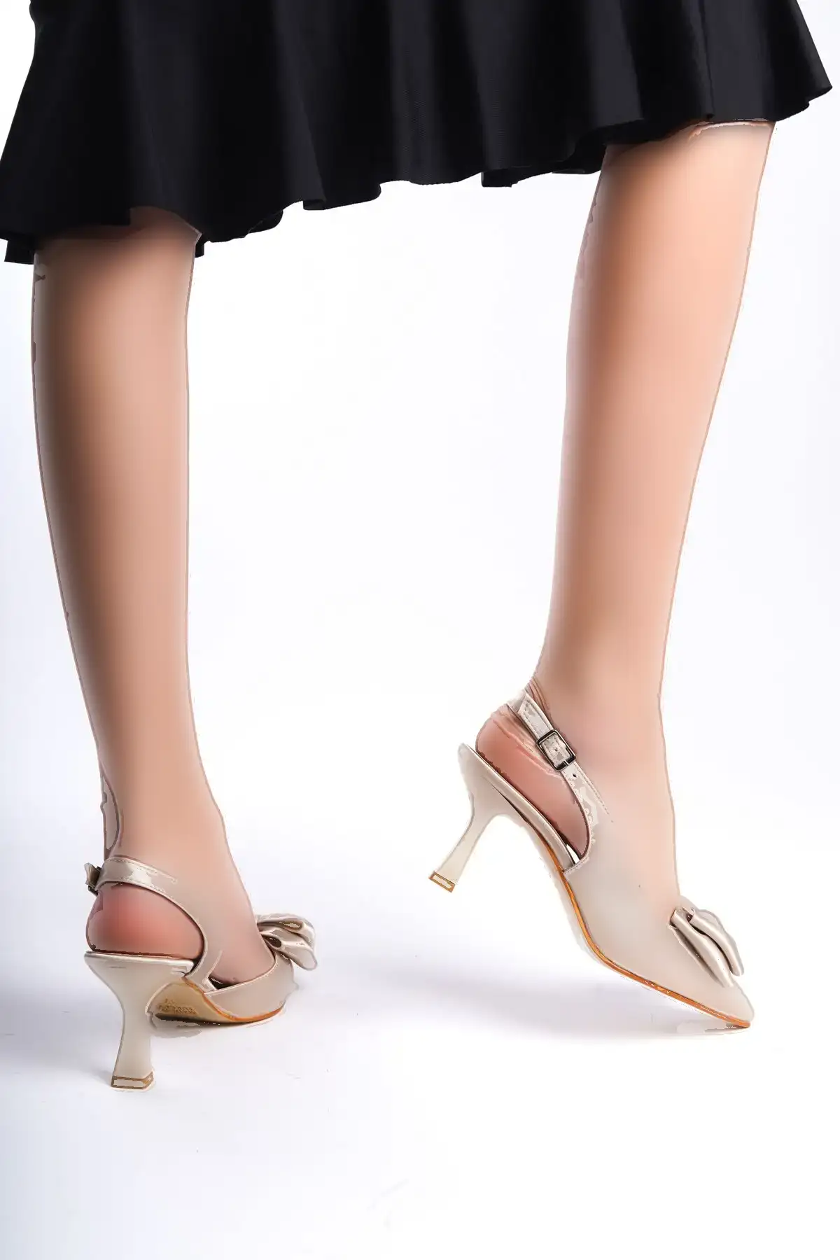 کفش مجلسی زنانه    ساتن با پاپیون Ten BG1186-121-0001 - 6226 کفش مجلسی زنانه ساتن با پاپیون Ten BG1186-121-0001 - 6226