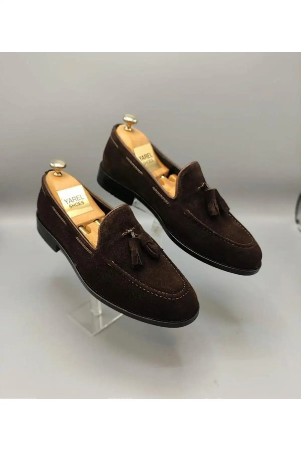 کفش رسمی مردانه  چرم طبیعی قهوهای تیره کُرچیک - 6361 کفش رسمی مردانه چرم طبیعی قهوهای تیره کُرچیک - 6361