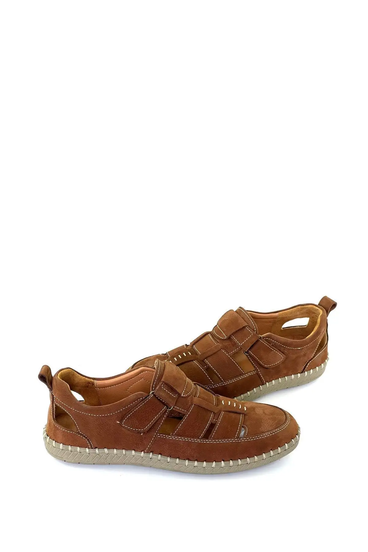 کفش سایز بزرگ مردانه صندل  چرم اصل، قابل آموزش نرم و ارگونومیک،  ، رنگ قهوهای 1253 - 6213 کفش سایز بزرگ مردانه صندل چرم اصل، قابل آموزش نرم و ارگونومیک، ، رنگ قهوهای 1253 - 6213