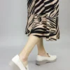 کفش ورزشی روزمره زنانه تابستانی پاشنه ‌بلند اورتوپدیک از چرم طبیعی - 5551